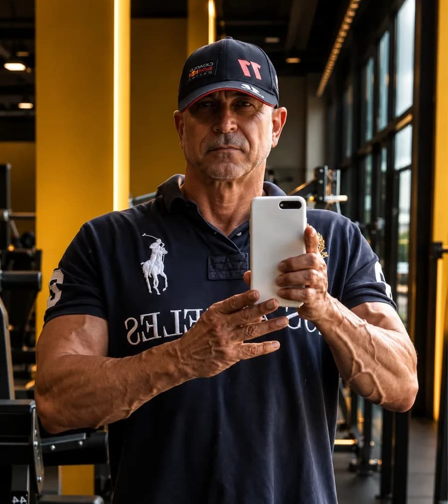Philippe Chevalier à l'entraînement en salle
